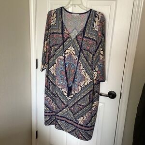 20W geometric knee length dress